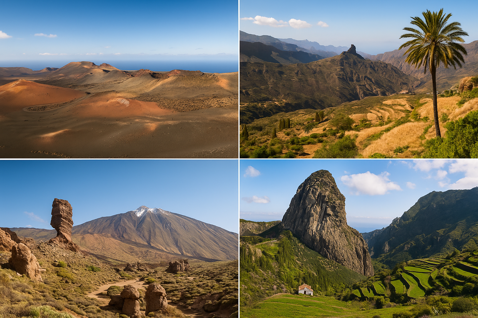 Autotour à travers quatre îles des Canaries